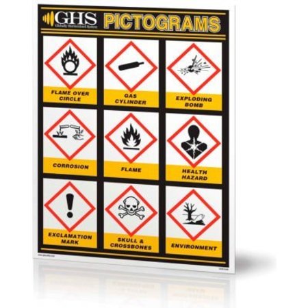 TOP TAPE AND LABEL INCOM¬Æ GHS1027 GHS Simplified Pictogram Wall Chart, 24" x 36" GHS¬†1027.00